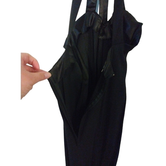 90's Jessica McClintock Gunne Sax Strappy Choker Neck- Brooch Center Full Formal - Picture 7 of 9